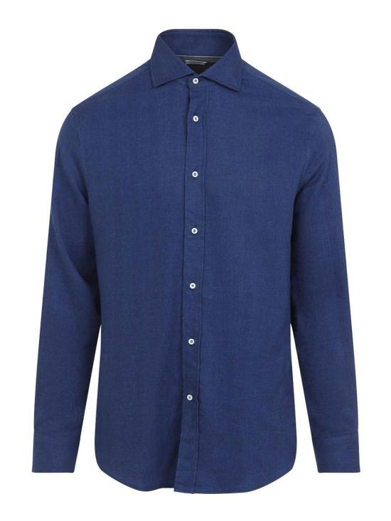 25FW 브루넬로 쿠치넬리 긴팔 셔츠 MY6370627C018 BLUE