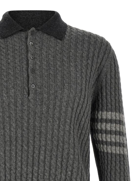 26FW 톰브라운 폴로 티셔츠 MKP166AY1018982 Gray - THOM BROWNE