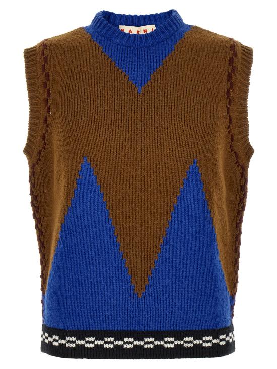 26FW 마르니 니트 베스트 GCMG0506Q0UFH100I2M53 Multicolor