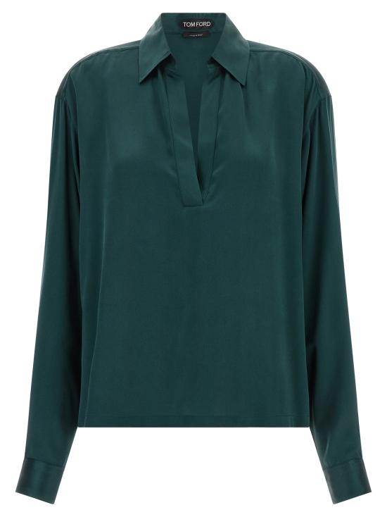 26FW 톰포드 블라우스 TS2144FAX1720GDV Green