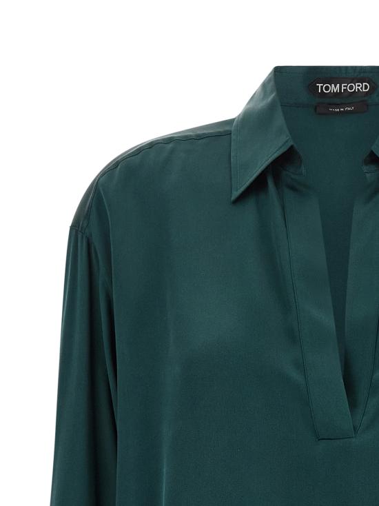 26FW 톰포드 블라우스 TS2144FAX1720GDV Green - TOMFORD