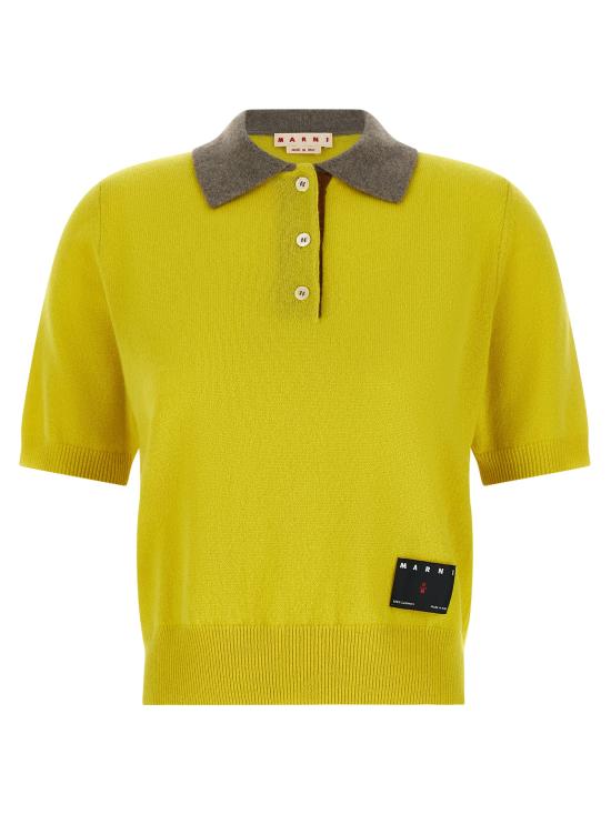 26FW 마르니 폴로 티셔츠 POMD0068EQUFX331MXV42 Yellow