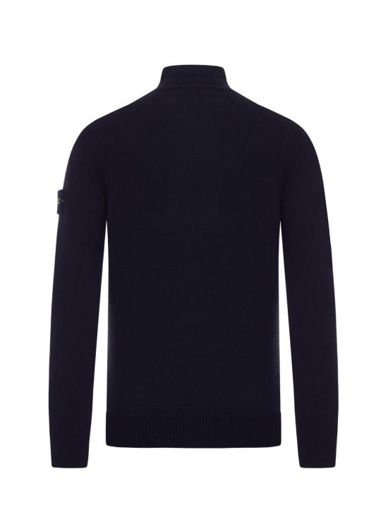 26FW 스톤 아일랜드 로고 패치 하이넥 버튼 울 스웨터 L2S15 5100040 S00A3 V0020 NAVY - STONE ISLAND