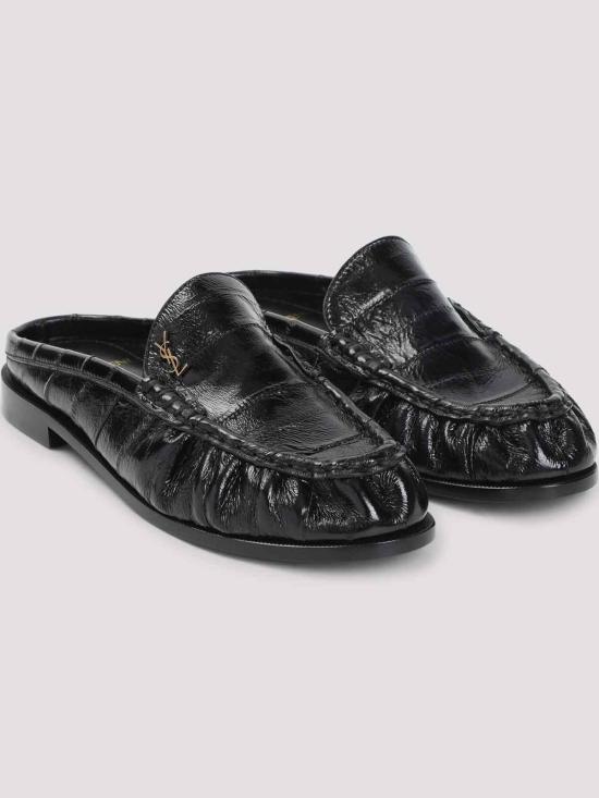 26FW 생로랑 뮬/슬리퍼 8697420WXAF1000 Black - SAINT LAURENT