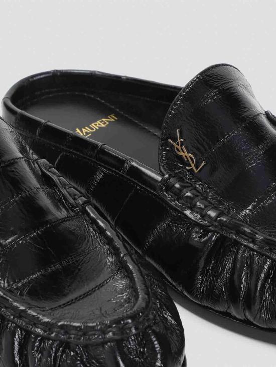 26FW 생로랑 뮬/슬리퍼 8697420WXAF1000 Black - SAINT LAURENT