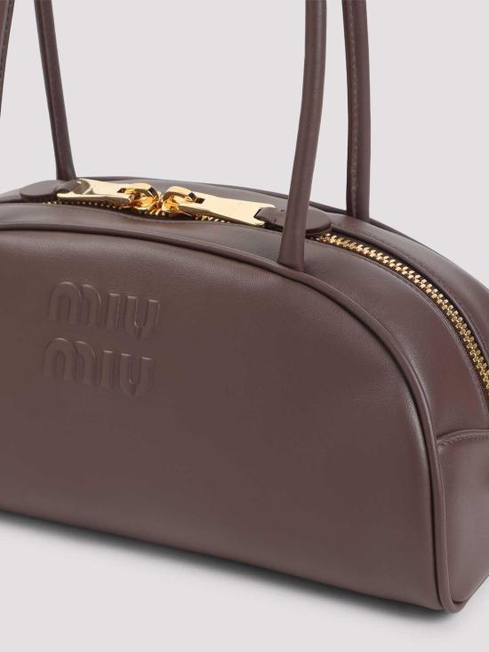 26FW 미우미우 보 레더 백 5BB193VOOO2CRWF0NBL Brown - MIU MIU