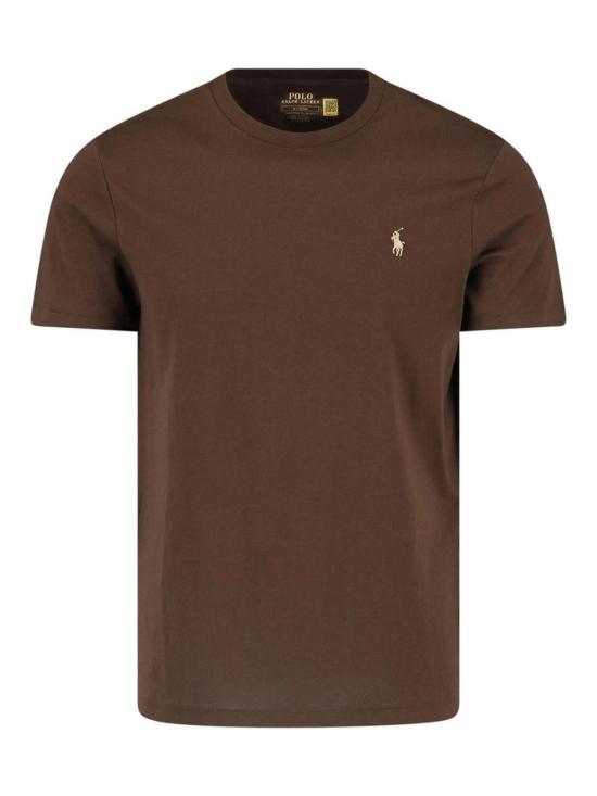 26FW 폴로 랄프로렌 포니로고 자수 반팔 티셔츠 710671438533 Brown