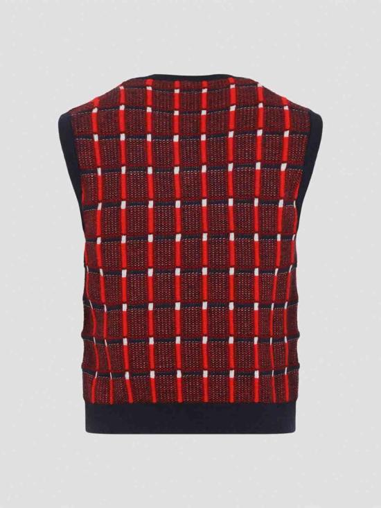 26FW 질샌더 니트 베스트 J22FB0152J14852646 Red - JIL SANDER