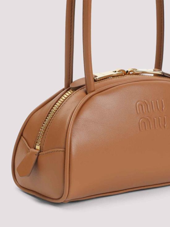 26FW 미우미우 보 레더 백 5BB192VOOO2CRWF0046 Brown - MIU MIU
