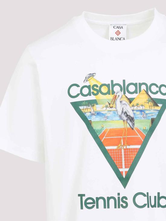 26FW 카사블랑카 반팔 티셔츠 MPF26JTS00103 White - CASABLANCA
