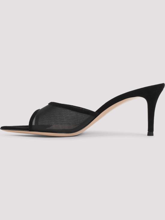 26FW 지안비토로시 뮬/슬리퍼 G1009670RICCOZNENE BLACK - GIANVITO ROSSI
