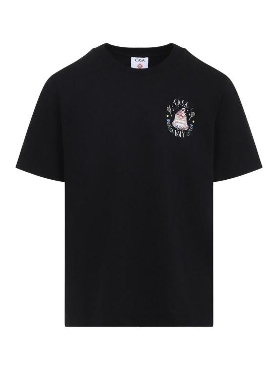 26FW 카사블랑카 반팔 티셔츠 MPF26JTS00117 Black