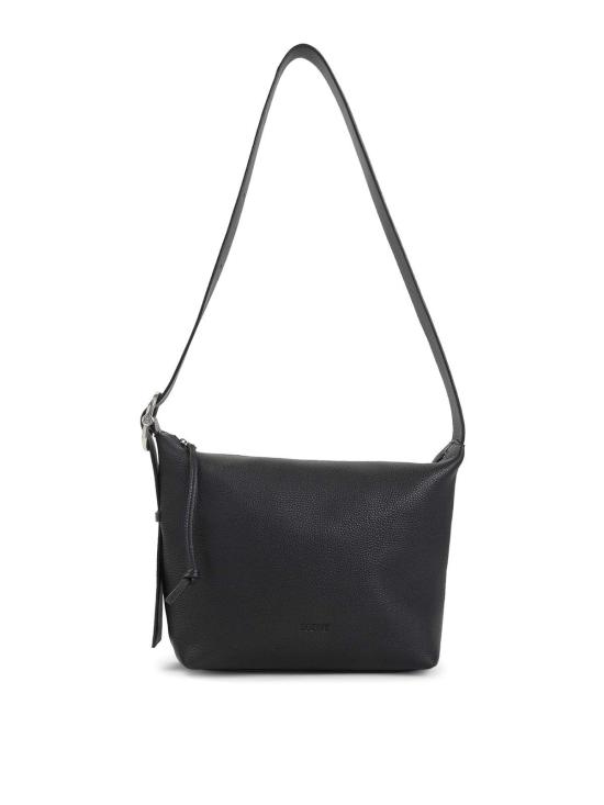 26FW 로에베 서플 그레인드 카프스킨 루프 호보백 BB22CMDX011100 Black
