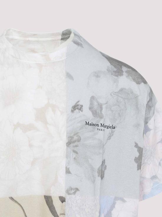 25FW 마르지엘라 패치워크 플로러 크루넥 반팔 티셔츠 S67GC0052S24575978 Beige - MAISON MARGIELA
