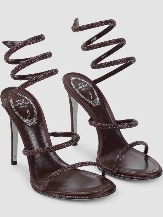 26FW 르네 카오빌라 샌들 C12538105R001Y432 BURGUNDY - RENE CAOVILLA