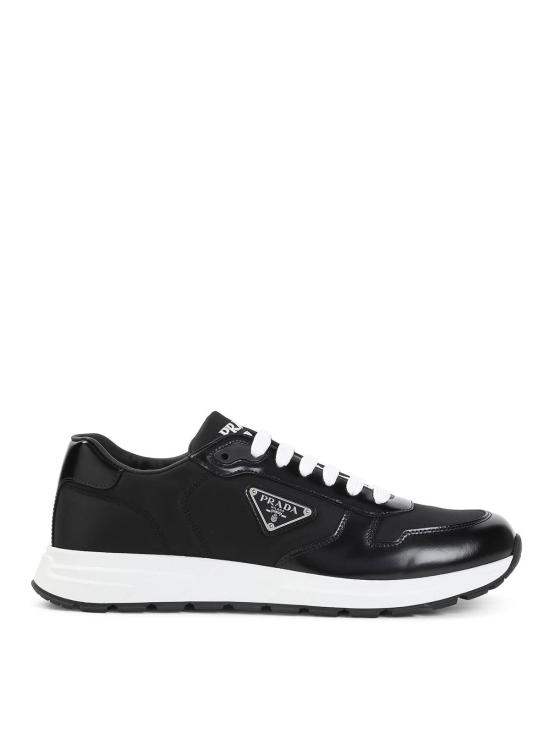 26FW 프라다 프랙스 2.0 스웨이드 시어링 로우탑 스니커즈 2EE443FG0003LF5F0632 Black