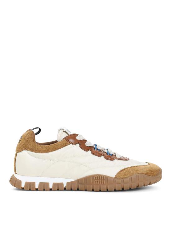 26FW 미우미우 타이어 테크니컬 스웨이드 스니커즈 5E417EF005LYWF05KS CREAM