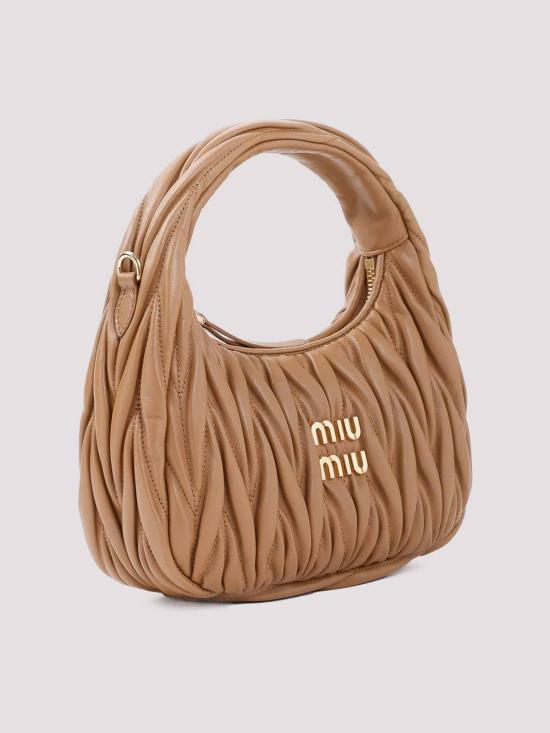  미우미우 마틀라쎄 완더 레더 토트백 5BC125VOOYAN88F098L Camel - MIU MIU