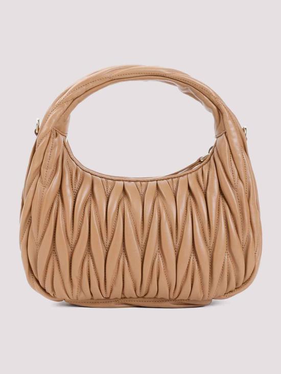  미우미우 마틀라쎄 완더 레더 토트백 5BC125VOOYAN88F098L Camel - MIU MIU