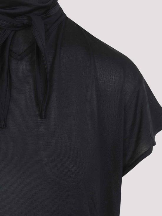 25FW 르메르 반팔 풀라드 탑 TS0020LJ1049BR498 Black - LEMAIRE