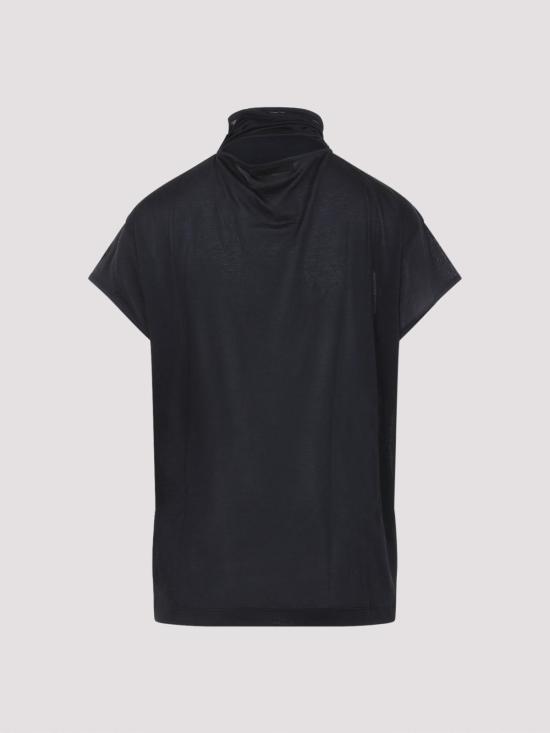 25FW 르메르 반팔 풀라드 탑 TS0020LJ1049BR498 Black - LEMAIRE