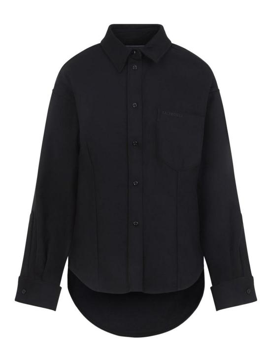 25FW 발렌시아가 클래식 코튼 셔츠 872318TUP181000 Black
