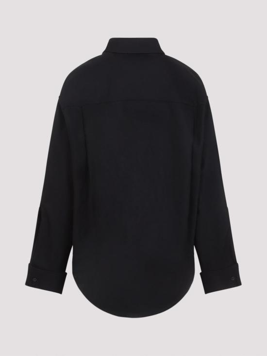 25FW 발렌시아가 클래식 코튼 셔츠 872318TUP181000 Black - BALENCIAGA