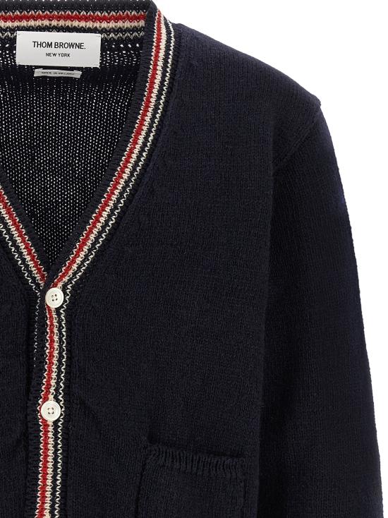 26FW 톰브라운 가디건 헥터 스웨터와 카디건 블루 - THOM BROWNE