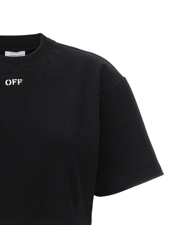 26FW 오프화이트 반팔 티셔츠 오프 스탬프 티셔츠 블랙 - OFF WHITE