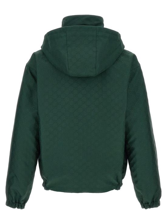 26SS 구찌 패딩 양면 립스톱 코튼  재킷 (녹색) - GUCCI