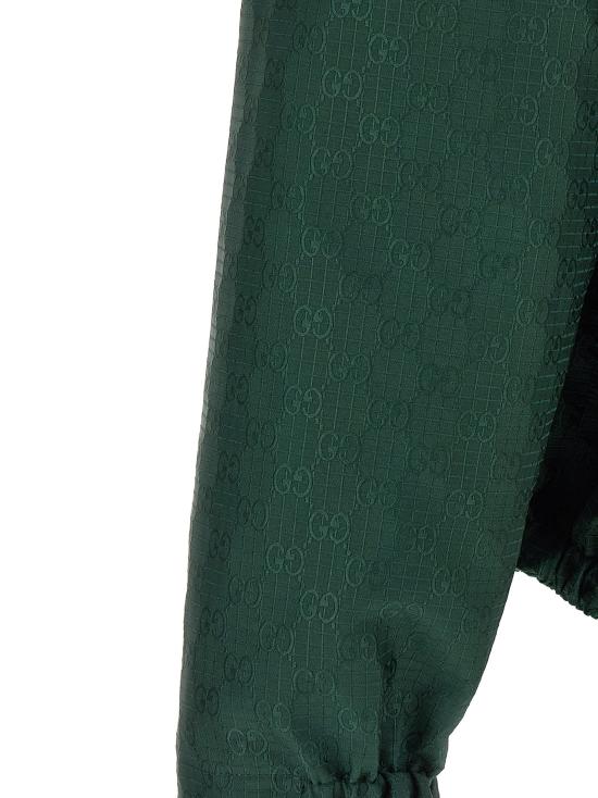 26SS 구찌 패딩 양면 립스톱 코튼  재킷 (녹색) - GUCCI