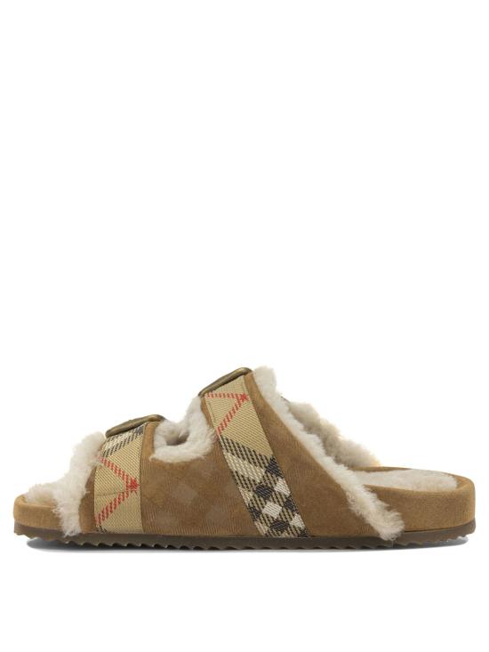 26FW 버버리 뮬/슬리퍼 어친  베이지 - BURBERRY