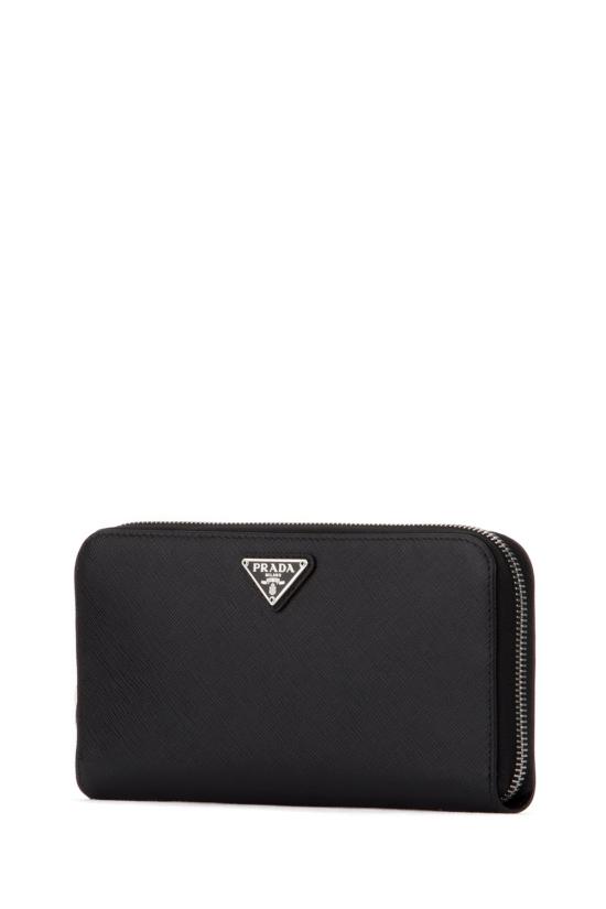 26FW 프라다 메탈 로고 장지갑 1ML506 QHH F0632 BLACK DOM - PRADA