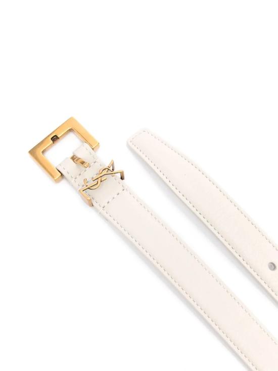 26FW 생로랑 카산드라 씬 스퀘어 버클 벨트 554465 BOO0W 9207 CREMA SOFT - SAINT LAURENT