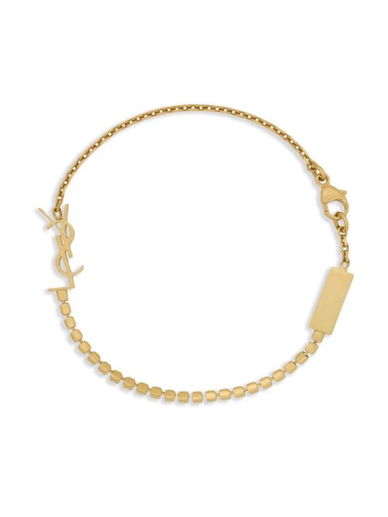 26FW 생로랑 메탈 앤 라인스톤 오피움 참 브레이슬릿 712345 Y1526 8066 DORE CRYSTAL - SAINT LAURENT