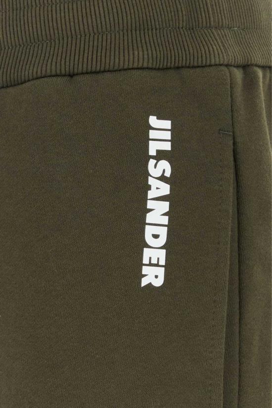 질샌더 트레이닝/조거 팬츠 질 샌더 코튼 조거 팬츠 올리브 그린 - JIL SANDER