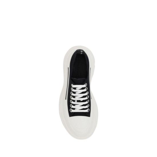  알렉산더 맥퀸 스니커즈 코튼 트레드 슬릭 청키  블랙 - ALEXANDER MCQUEEN
