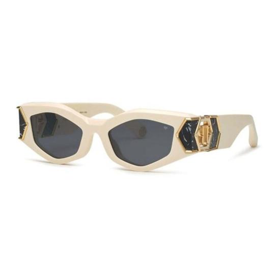 필립 플레인 안경 지오메트릭 풀림 선글라스 Spp136m5206k6 베이지 - PHILIPP PLEIN