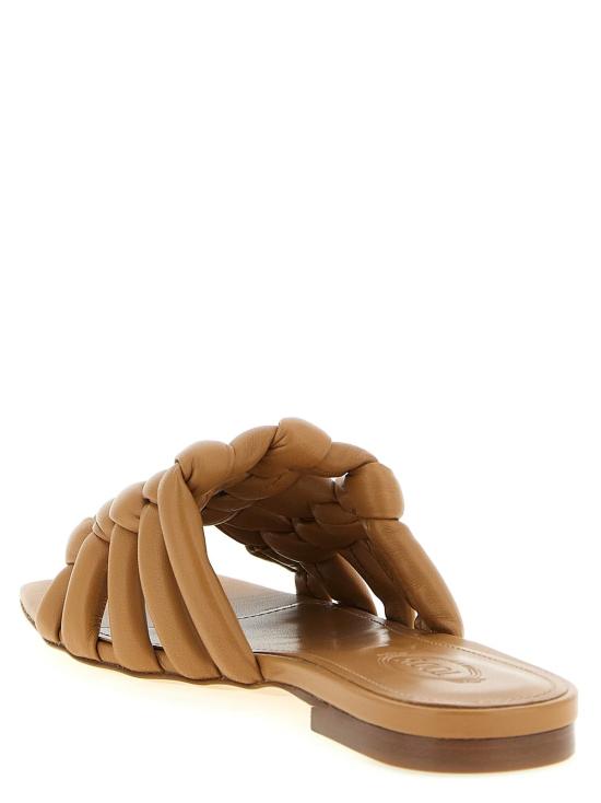  토즈 뮬/슬리퍼 램스킨 슬라이드 슈즈 브라운 - TODS