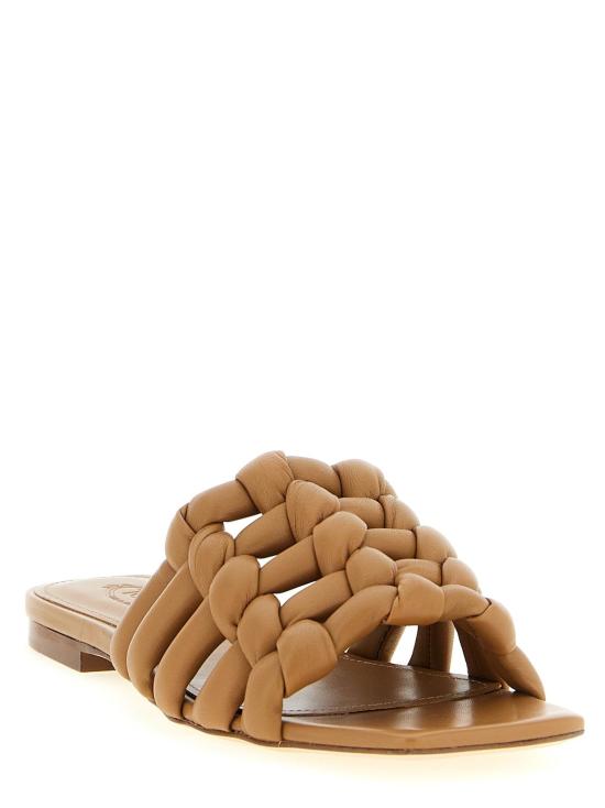  토즈 뮬/슬리퍼 램스킨 슬라이드 슈즈 브라운 - TODS