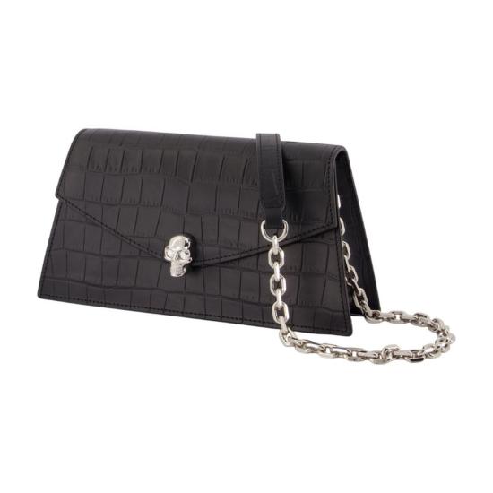  알렉산더 맥퀸 크로스백 스컬 미니 클러치 블랙 - ALEXANDER MCQUEEN