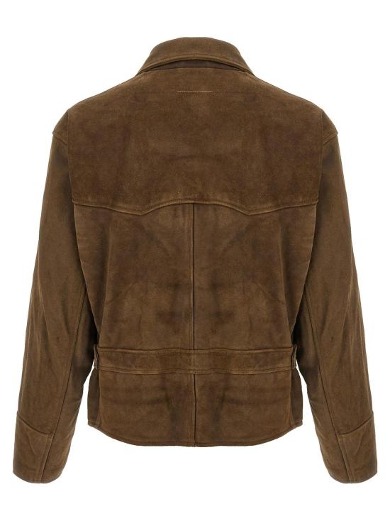  MM6 메종마르지엘라 무스탕 Mm6 메종 마르지엘라 송아지 가죽 재킷 - MM6 MAISON MARGIELA