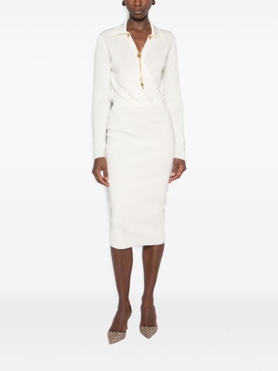 26FW 엘리자베타프랜치 미디 원피스 AM19S66E2 193 Bianco - ELISABETTA FRANCHI