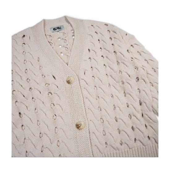  지지 니트웨어 가디건 오픈 케이블  스웨터 - GIGI KNITWEAR