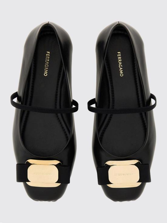 26SS 살바토레 페라가모 플랫 슈즈 768868 01H345 Black - SALVATORE FERRAGAMO