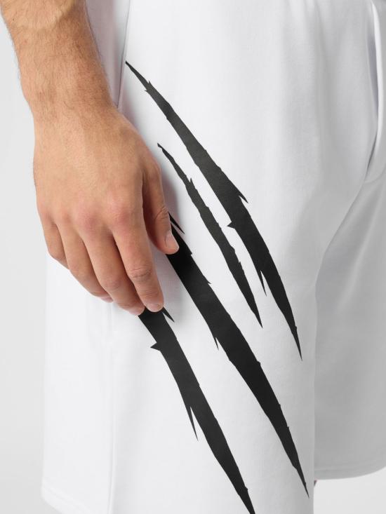 26SS 플레인스포츠 숏팬츠 UAECMJT2687STE003N 01 White - PLEIN SPORT