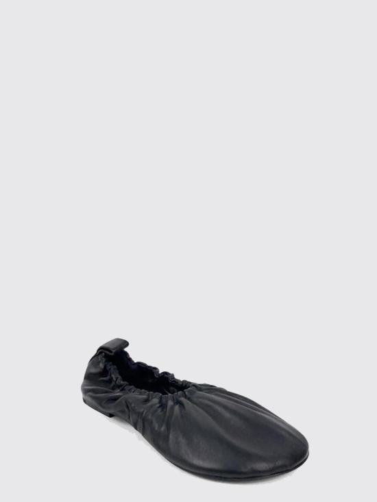 26SS 질샌더 게더링 레더 발레 플랫 슈즈 J16WZ0016P5810 001 Black - JIL SANDER