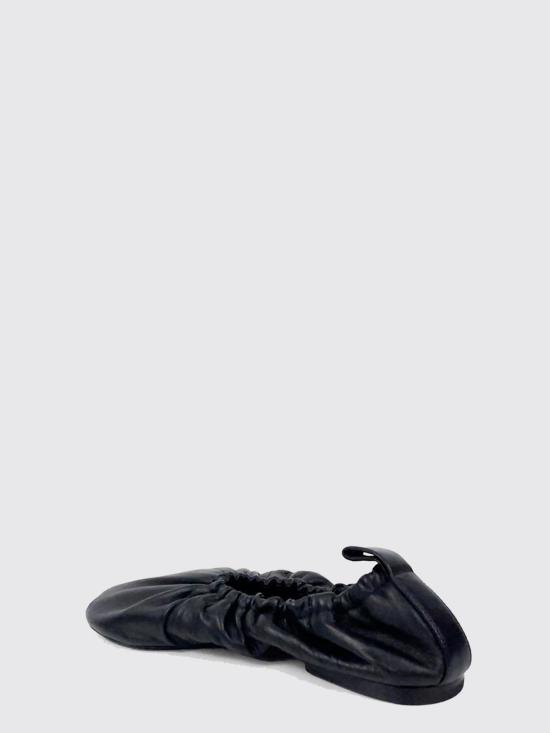 26SS 질샌더 게더링 레더 발레 플랫 슈즈 J16WZ0016P5810 001 Black - JIL SANDER