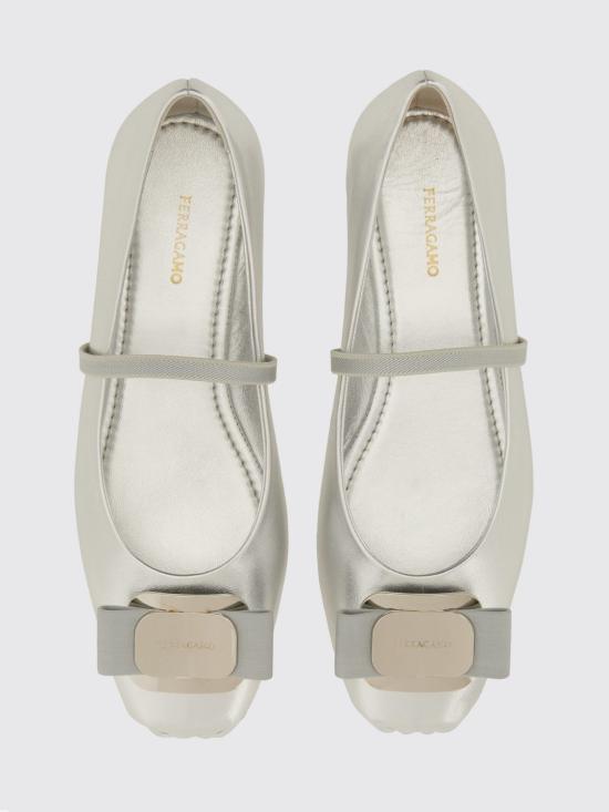 26SS 살바토레 페라가모 플랫 슈즈 769030 01H345 ARGENTO Silver - SALVATORE FERRAGAMO