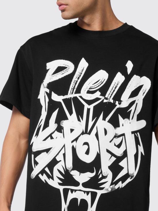 26SS 플레인스포츠 반팔 티셔츠 UAECMTK8577SJY001N 02 Black - PLEIN SPORT